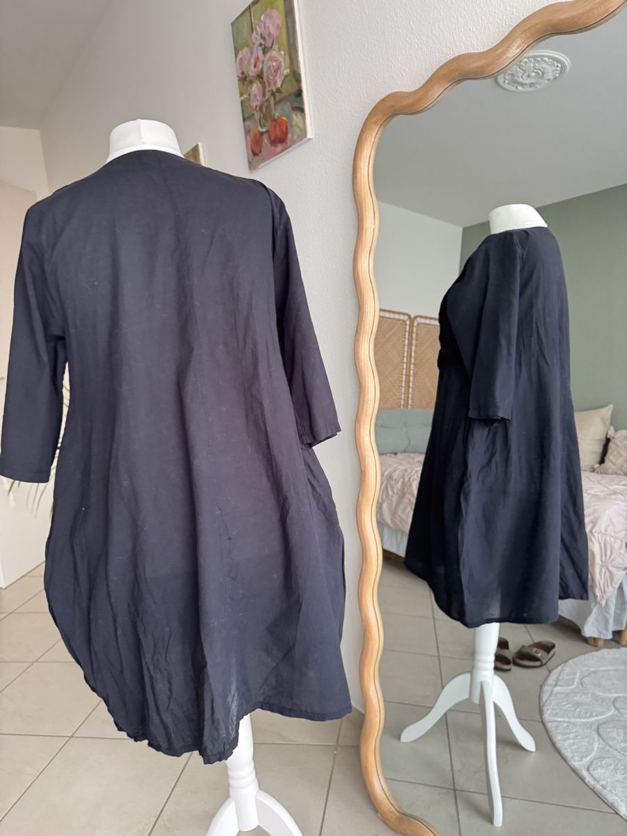 Vestiti: Extravagantes Kleid aus schwarzer Baumwolle – Nuovo (secondo la descrizione) da Muttenz venduto da einfach-schoen 2
