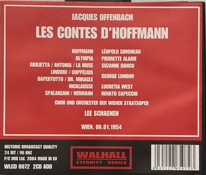 CDs: Offenbach - Les Contes d'Hoffmann – Gebraucht aus Grüningen von azulamarillo 1