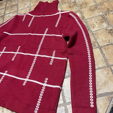 Dolcevita Maglione colore burgundo a collo alto, taglia M/L