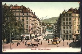 Genève, Rue du Montblanc, Strassenparti