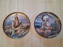 2X SAMMELTELLER INDIANER