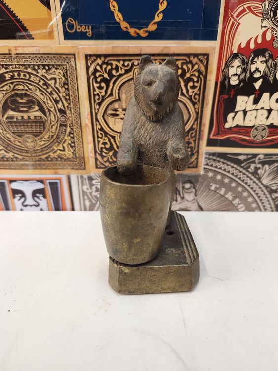 BESTYASH Pfau Figurine Messing - Vintage Schreibtisch Deko