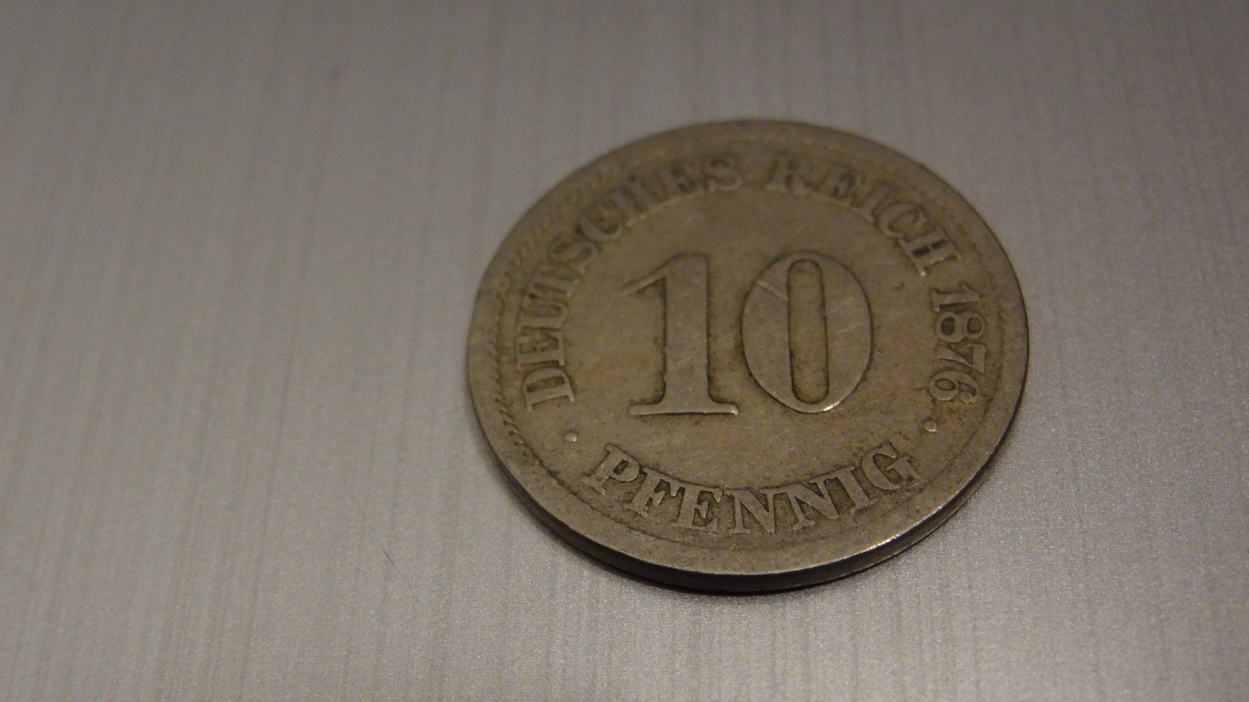 Alle Münzen: 1876 Deutsches Reich 10 Pfennig – Gebraucht aus Olten von pechsisa1