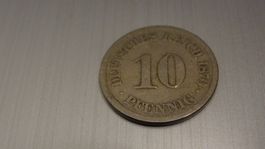 1876 Deutsches Reich 10 Pfennig
