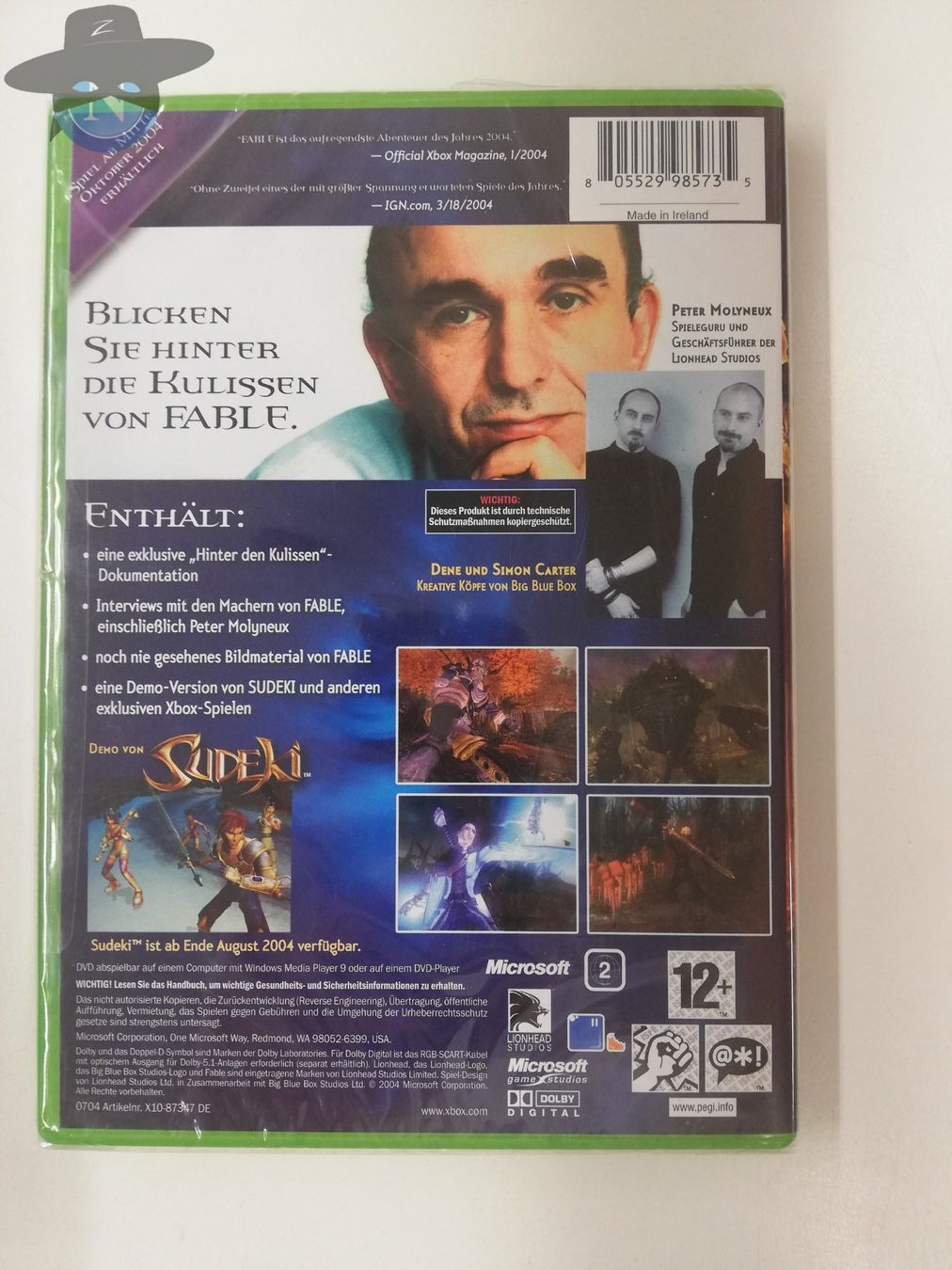 Microsoft Giochi: Fable - LE Bonus DVD / XBox Classic / sealed - bitte lesen – Nuovo (secondo la descrizione) da St. Gallen venduto da zorro_dc 1