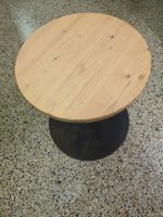 Beistelltisch Holz Metall rund 40 cm Durchmesser gebraucht