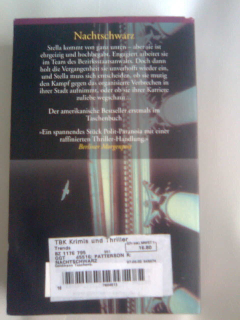 Libri: Richard North Patterson Nachtschwarz – Usato da Basel venduto da Alacant 2