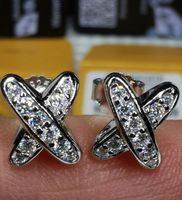 Boucles d'oreille argent avec moissanites de 0,284 ct GRA