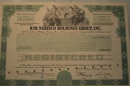 Aktie RJR Nabisco Holdings Group, inc Nr. 155697 /100 Dollar