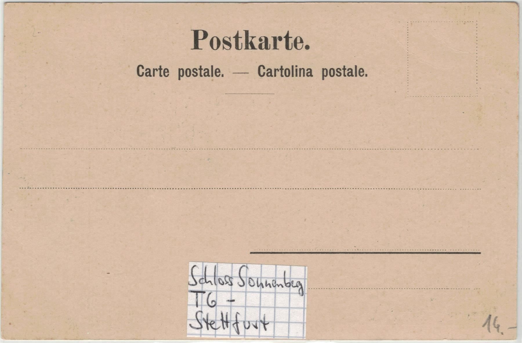 Cartoline postali: TG 123 Litho SONNENBERG 2 Bilder – Nuovo (secondo la descrizione) da Fribourg venduto da philafri 1