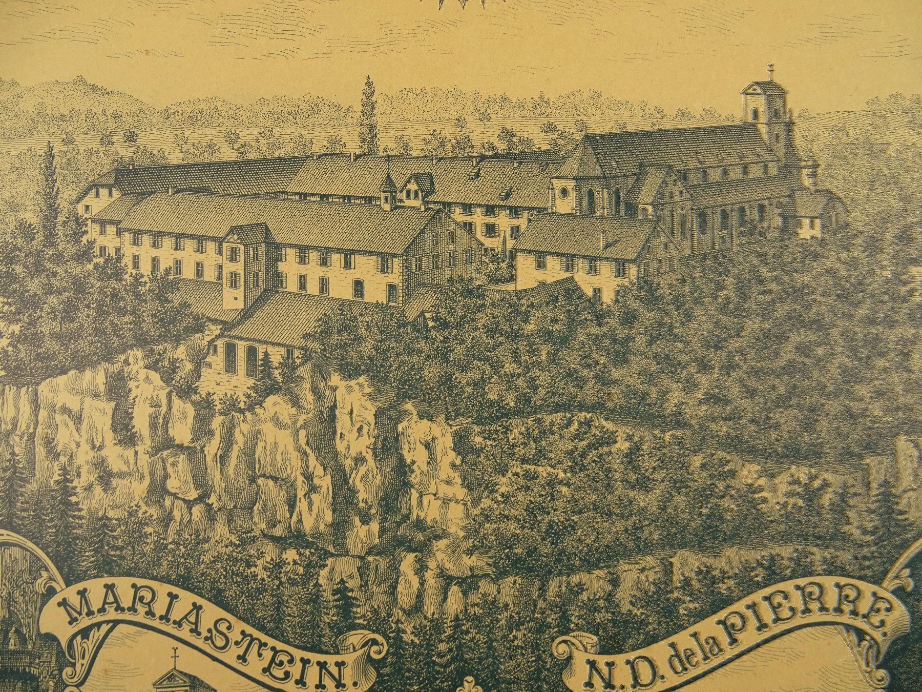 Grafica & Litografie: MARIASTEIN SOLOTHURN, LITHOGRAPHIE ~1900 – Usato da Grüningen venduto da Kartensammler 2