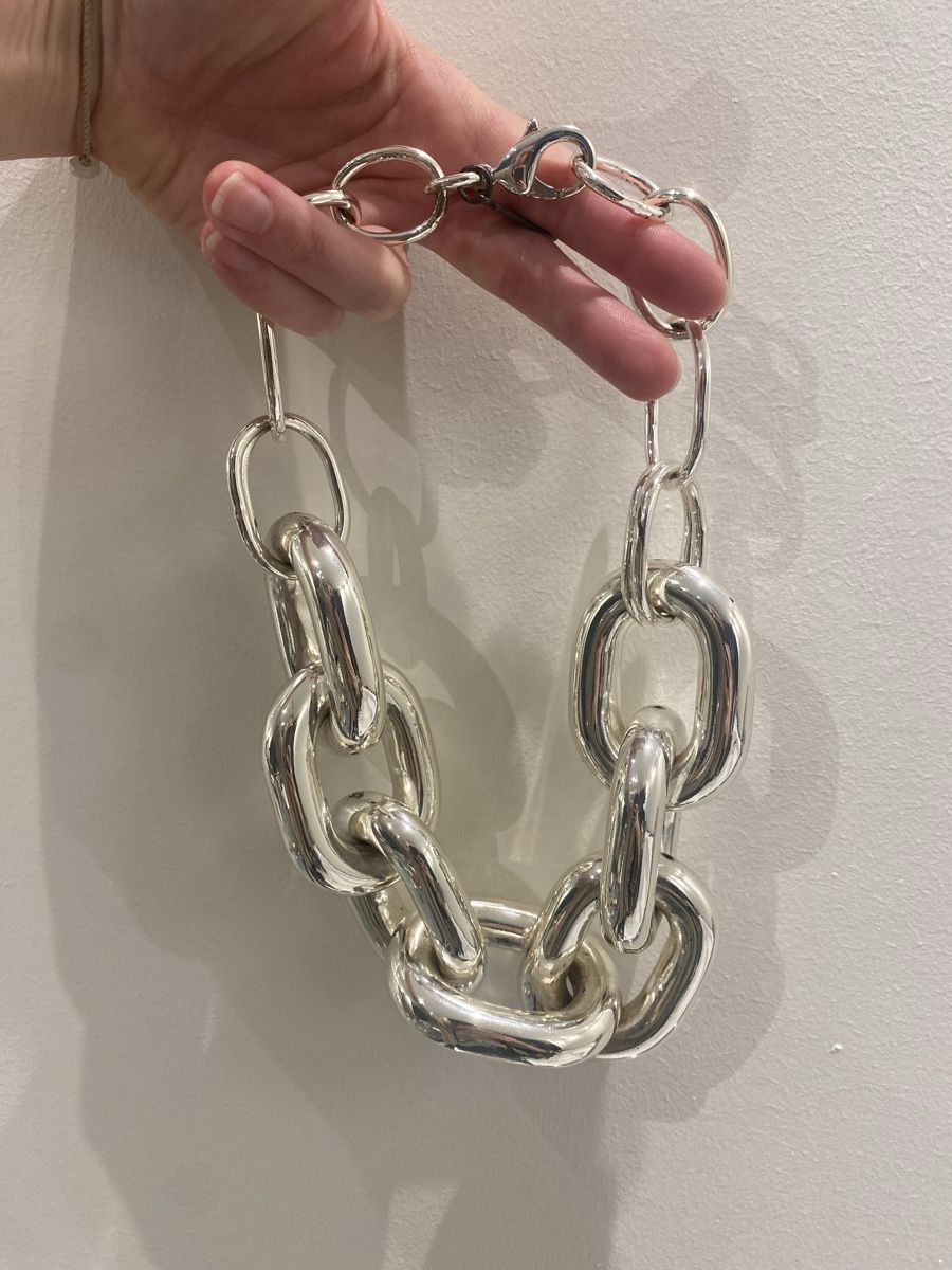 Michael Kors Catenine: Extra Large Michael Kors Chunky Silver Chain – Usato da Luzern venduto da rachlaw1