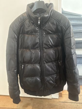Neuwertige Männer Navyboot Lederjacke