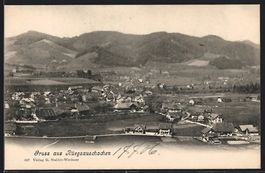 Rüegsauschachen, Teilansicht mit Bergen