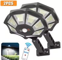 2x Projecteurs solaire extérieur 168LED capteur de mouvement