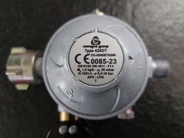 Sicherheits Druckminderer 50 mbar für deutsche Gasflaschen