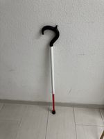 Weisser Gehstock mit schwarzem Griff guter Zustand 