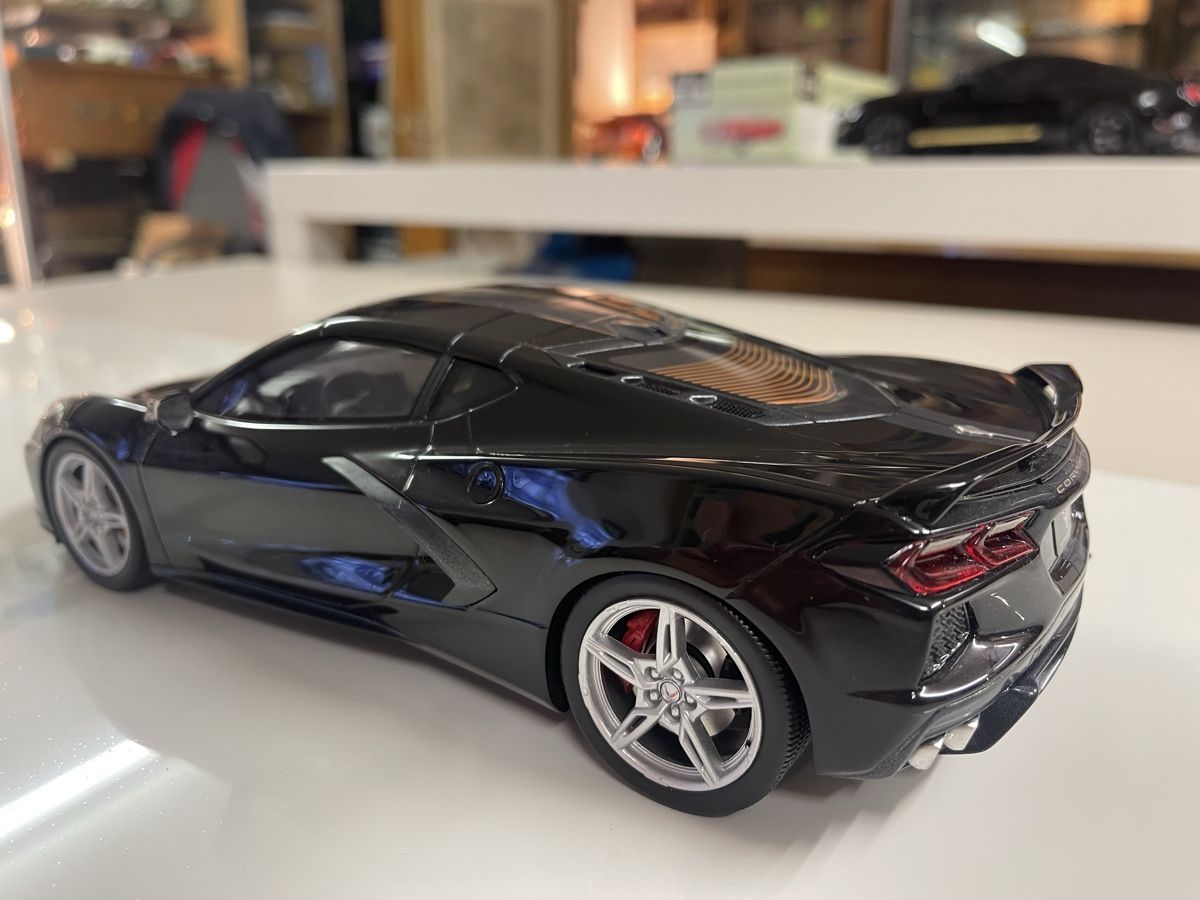 Chevrolet Modellautos: Schwarze Corvette Stingray C8 Modellauto 1:18 TOP SPEED – Neu (gemäss Beschreibung) aus Siebnen von speedy63 2