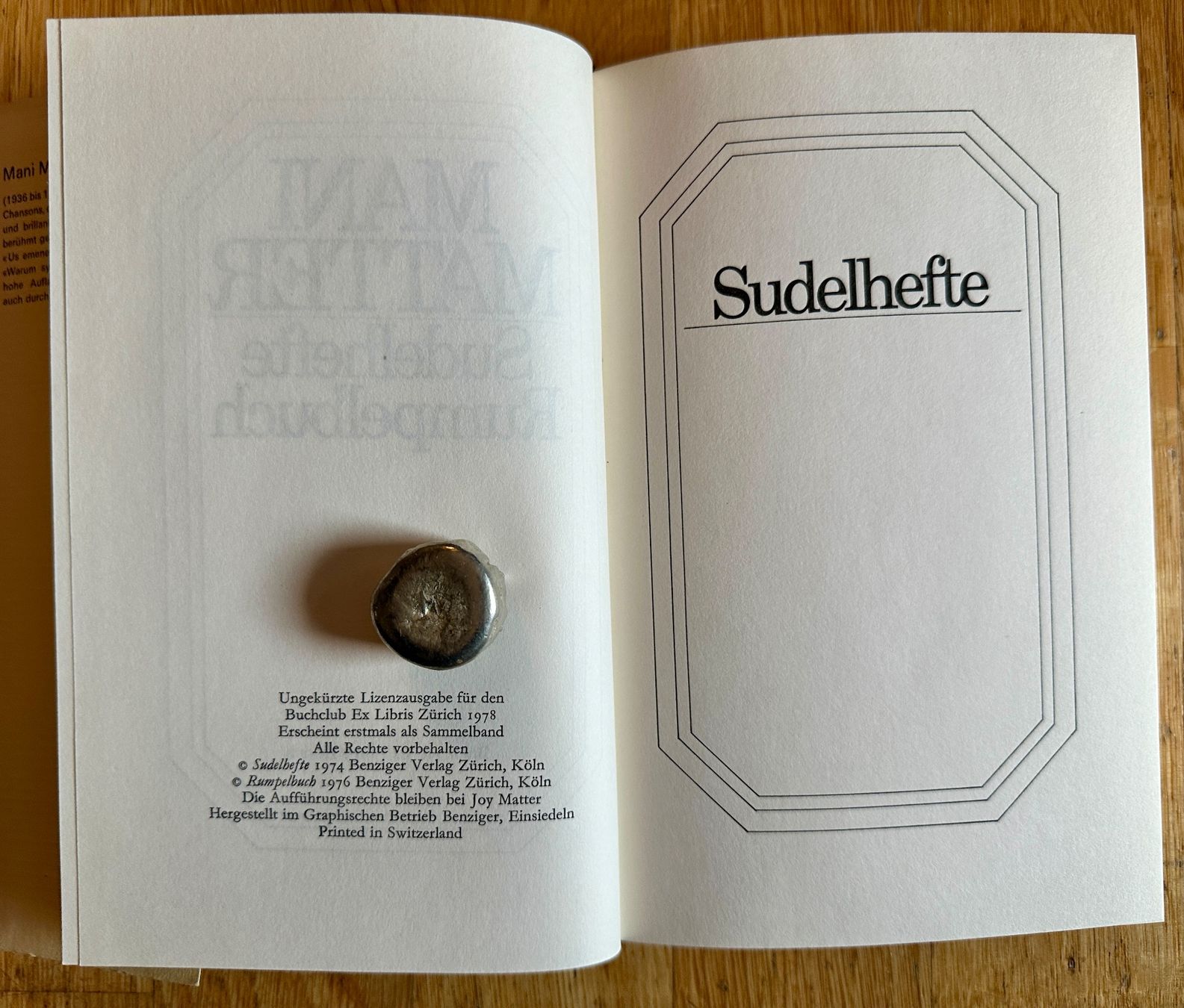 Libri: Mani Matter: Sudelhefte. Rumpelbücher. – Usato da Zürich venduto da allp 3