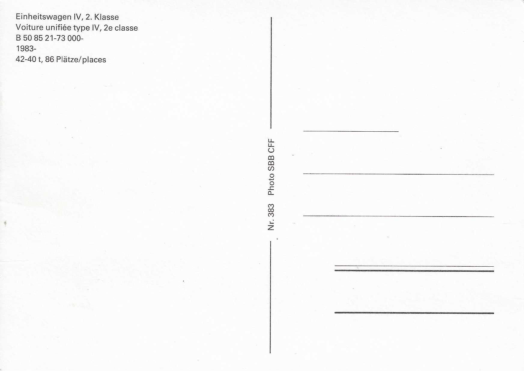 Cartoline postali: Einheitswagen IV 2.Klasse 1983 – Nuovo (secondo la descrizione) da Rothrist venduto da Stranglehold 1