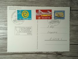 TR45 Carte Postale + Timbre Suisse 1961