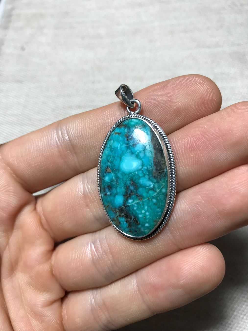 Ciondoli: Türkis / Turquoise Anhänger Silber 925 – Nuovo e nell'imballaggio originale da Biel venduto da djvalbnc 2