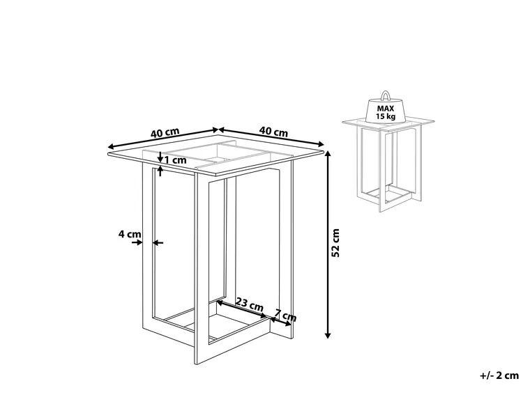 Beliani Tische: Beistelltisch Glas/ Silberfarben – Gebraucht aus Schöftland von mel_s2nm 3