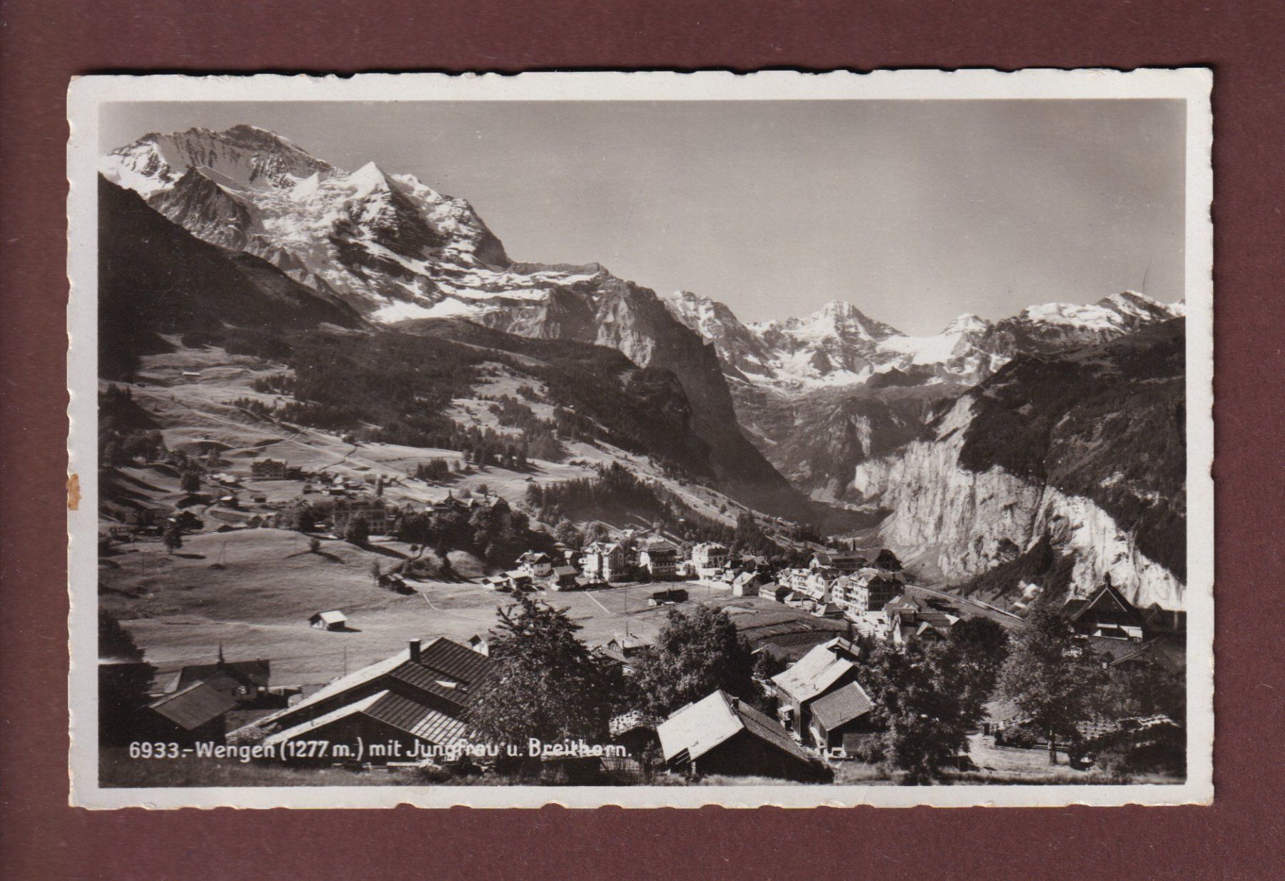 Cartes postales: WENGEN - Teilansicht - 1935 – D'occasion à Pully par nicecards-shop