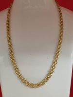 Halskette Gliederkette Goldfarbe schlichter Zustand