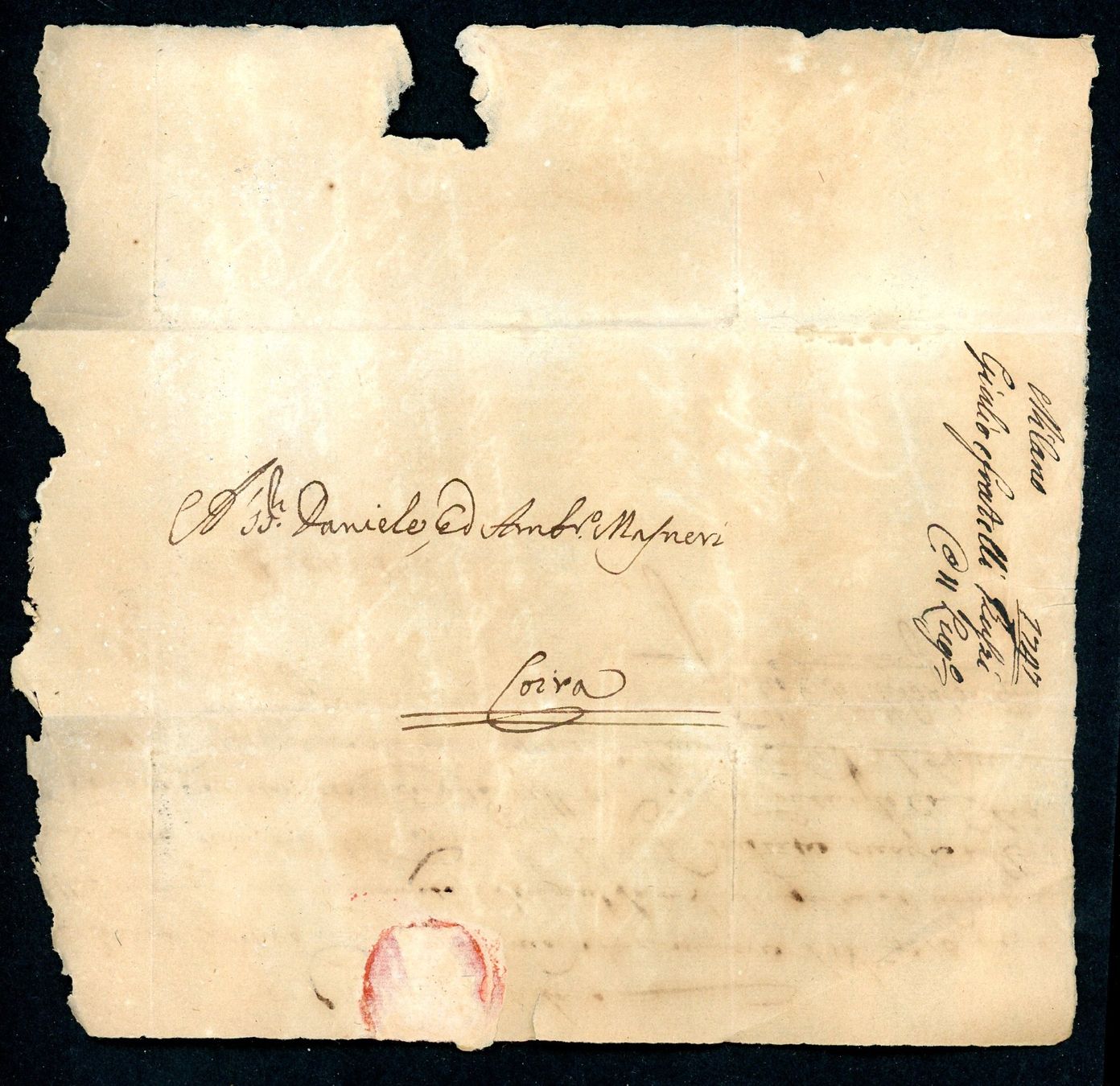 Documenti: Fuhrmannsbrief: 1747 P II Juli Mailand – Usato da Opfikon venduto da Pritt04