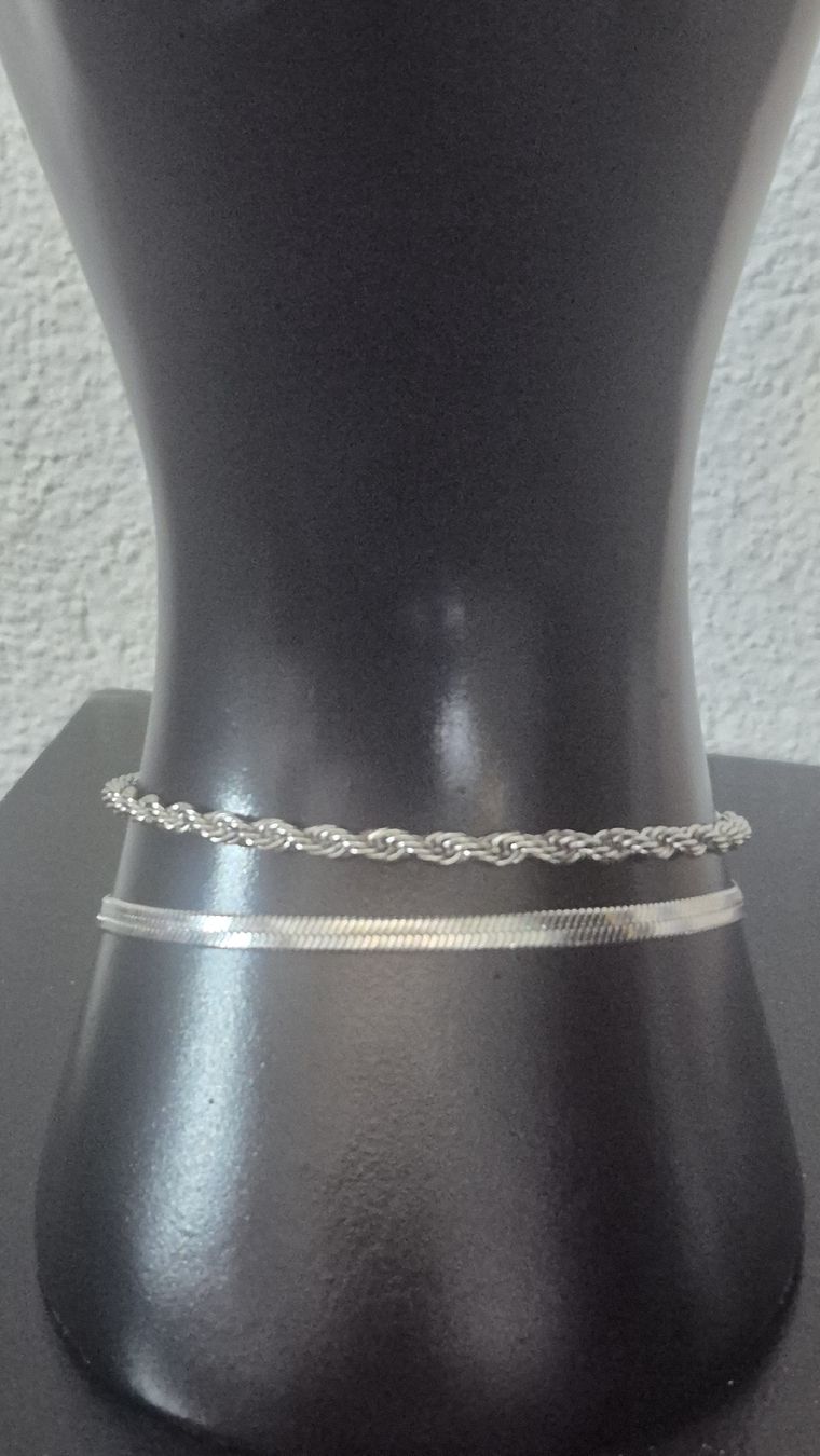Armbänder & -reifen: Bracciali corda e serpente argento da donna – Neu (gemäss Beschreibung) aus Giubiasco von Stefaniav 6