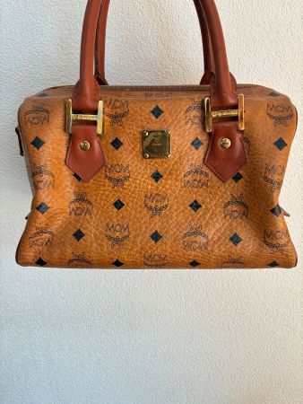 MCM Boston Bag, Vintage Design, Handtasche, Braun, Top!
