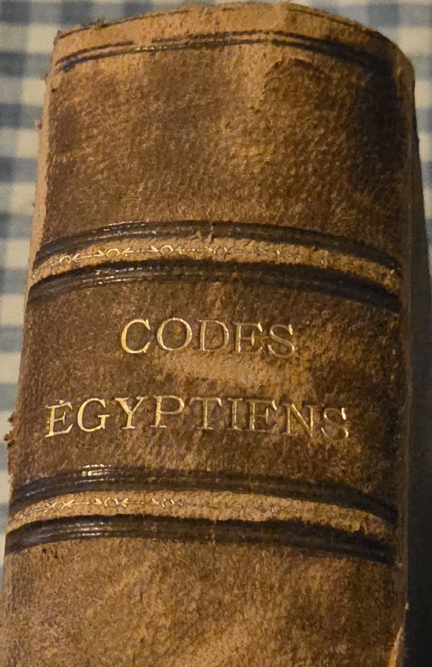 Livres: Codes Égyptiens / 1883 – D'occasion à Cortaillod par signep 1