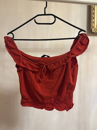 Tally Weijl red crop top with tie detail Size S 