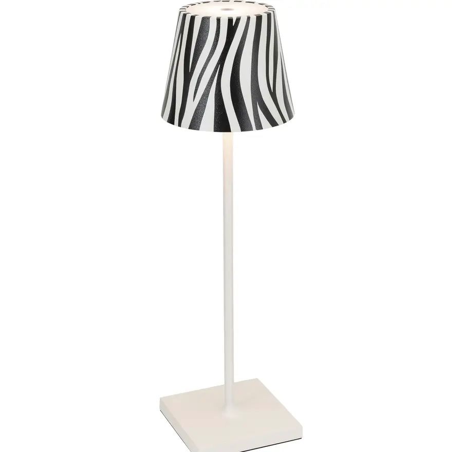 Lampen: Lampe de table Aline ZEBRA Aluminium 11 cm 38 cm – Neu und originalverpackt aus Montreux von Ausoni 1