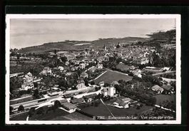 Estavayer-le-Lac, Ortsansicht vom Flugze