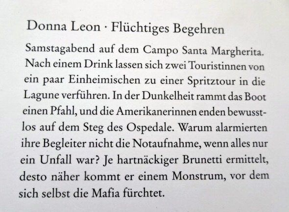 Libri: Donna Leon Flüchtiges Begehren – Usato da Wetzikon ZH venduto da strubeli024 1