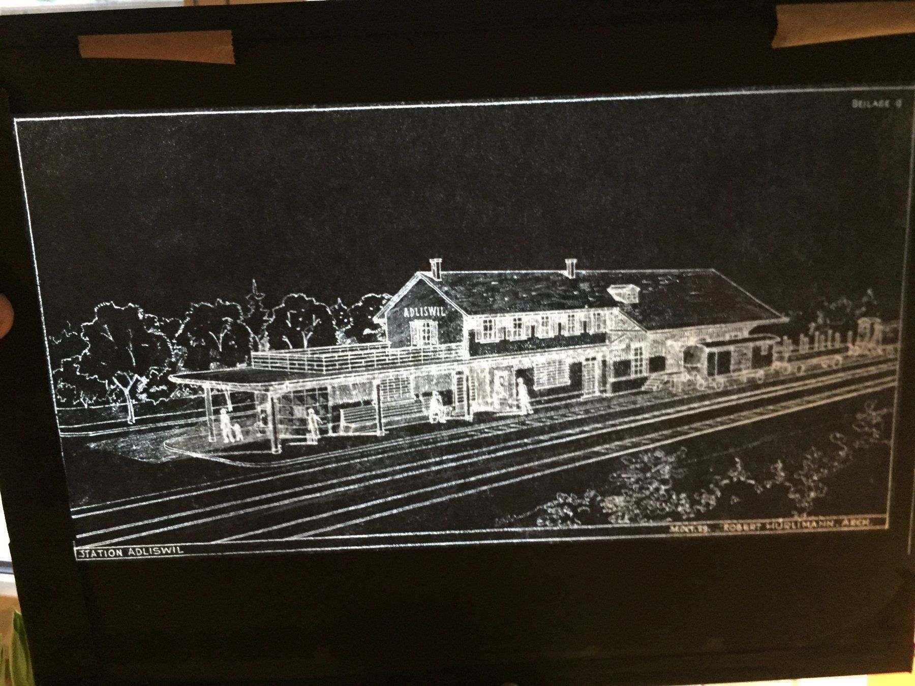 Foto & Immagini: ADLISWIL Glasnegative Bahnhof – Usato da Trachslau venduto da bastet06 1