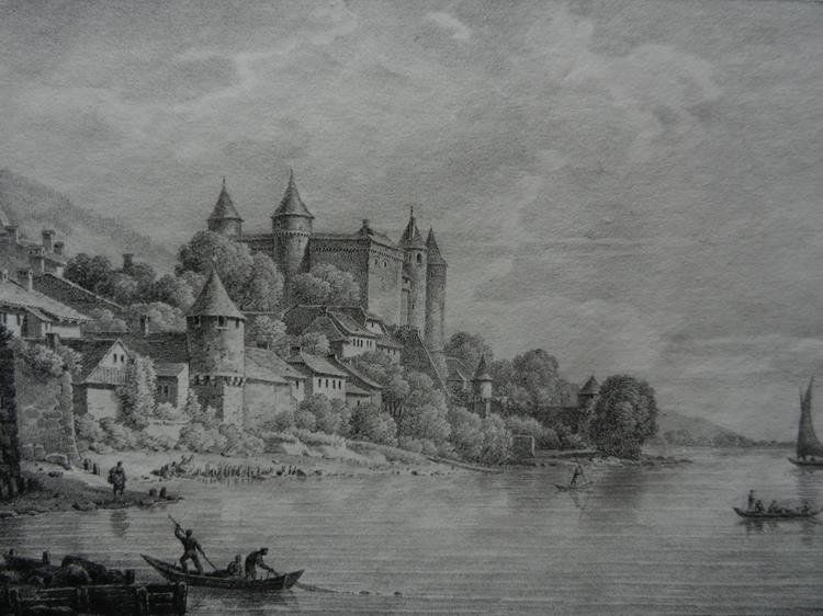 Stiche: Vue du château de Grandson – Gebraucht aus Risch von Rischli15 2