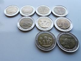 10 Gedenkmünzen argentinische Jubiläum