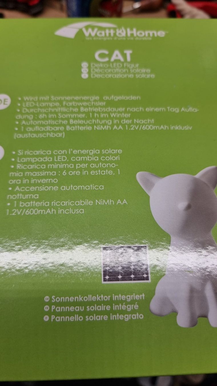 Lampade: Solarlampe Katze multicolor – Nuovo (secondo la descrizione) da Rebstein venduto da James-Dean 5