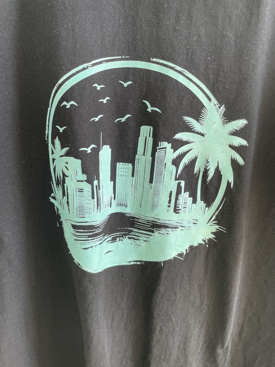 T-Shirts: Tshirt Sunset türkis beach palmen – Neu (gemäss Beschreibung) aus Hugelshofen von Suimosa 1