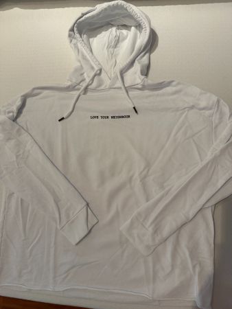 LOVE YOUR NEIGHBOUR - cooler Hoodie (Gr. L)