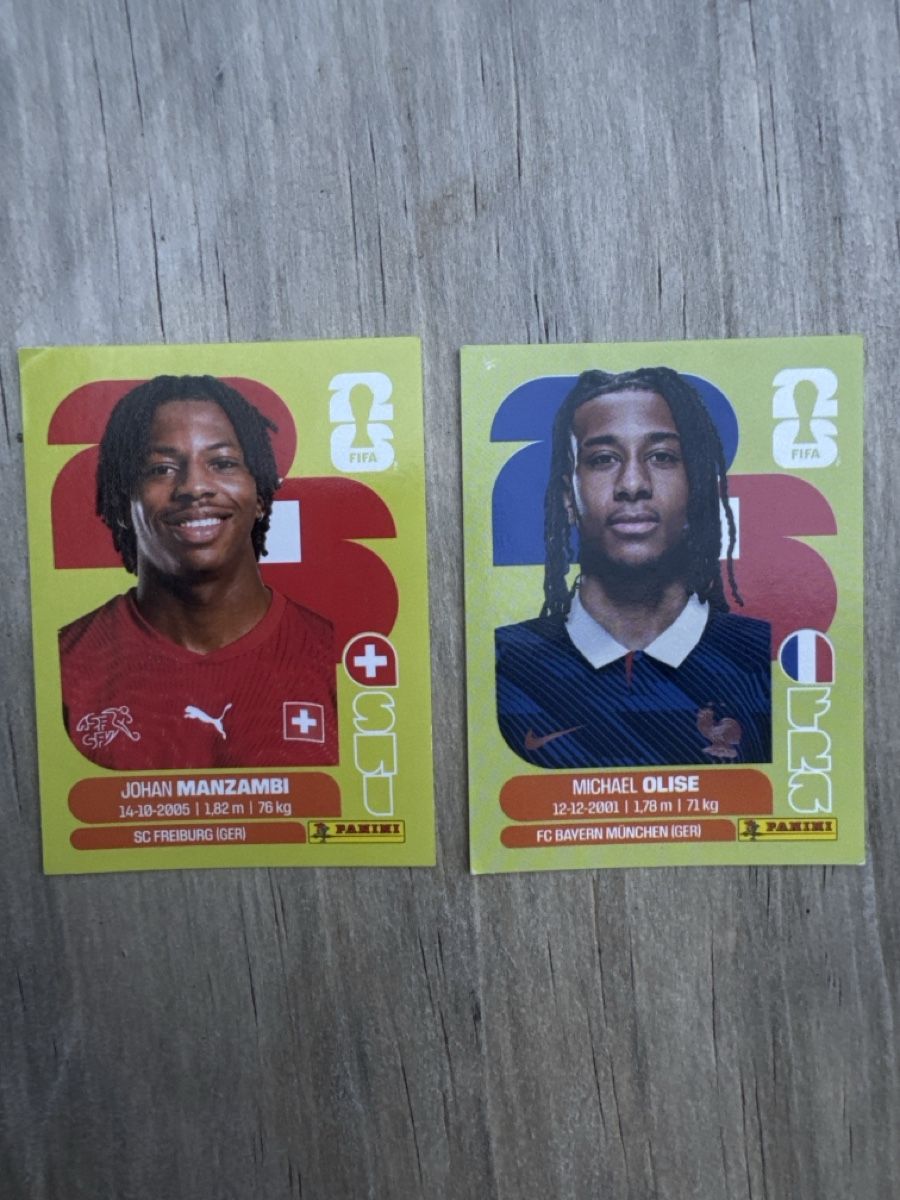 Panini Carte collezionabili: 2 Panini Sticker: Manzambi & Olise – Nuovo (secondo la descrizione) da Uerikon venduto da GeriO