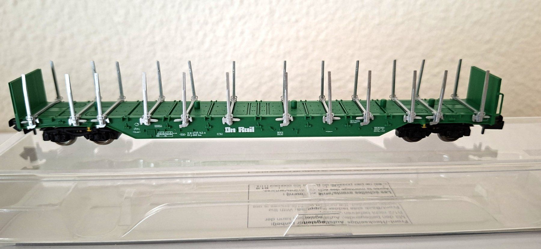 Fleischmann Modellini di ferrovie: Fleischmann Rungenwagen  " On Rail " 825402 K – Nuovo e nell'imballaggio originale da Biberist venduto da Ntrains 3