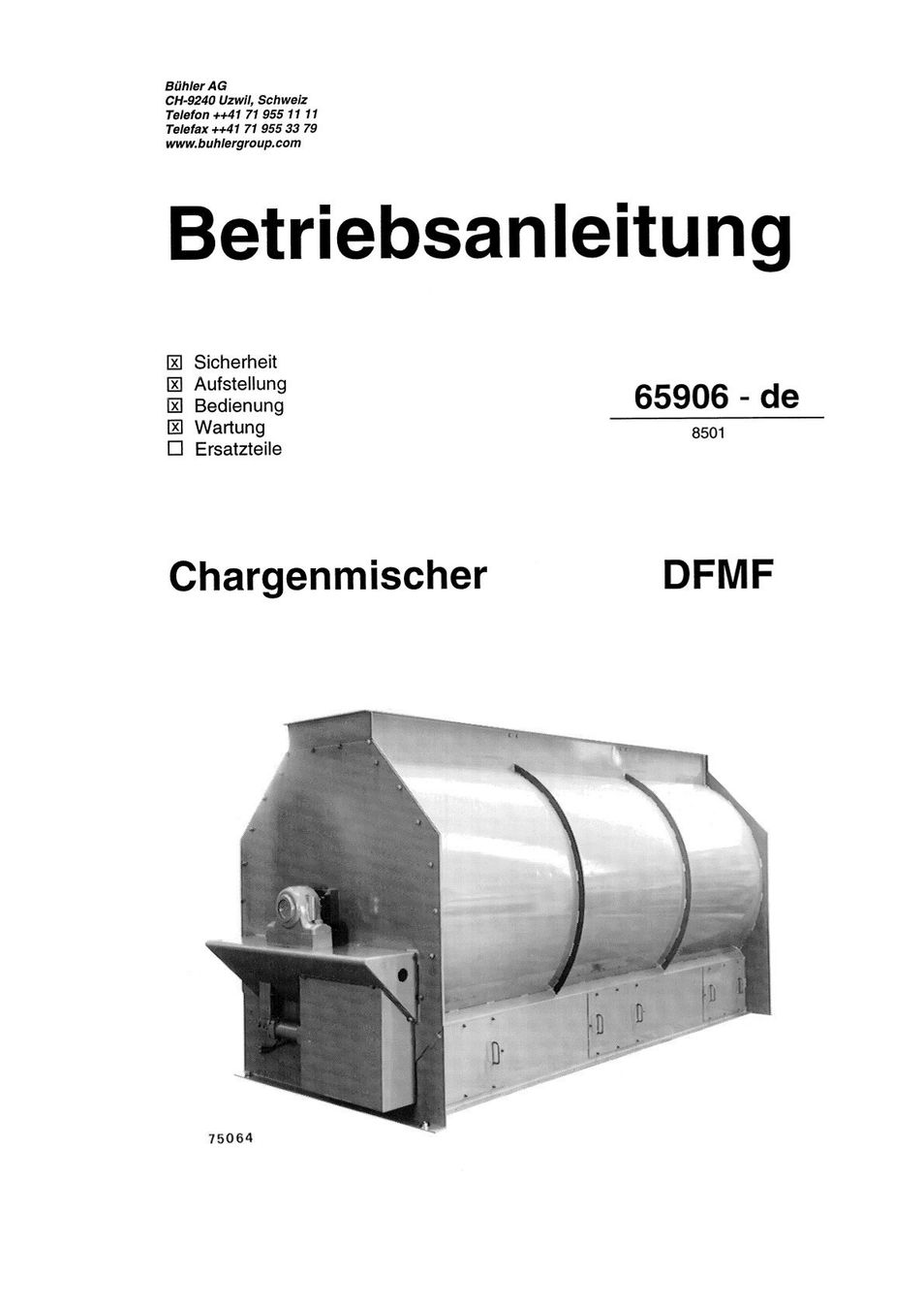 Alle Maschinen: Chargenmischer Bühler AG 2000l – Gebraucht aus Herznach von Hohlag 4