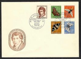 1955, J158-162, Serie auf illustr./unadr. FDC (15831)
