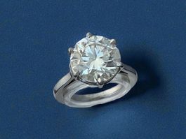 Ring Bague Solitaire.Moissanite 5.5 ct Silver Silber Certif