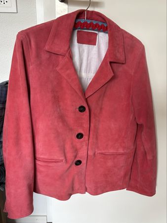 Wildlederjacke in pink, Gr. L