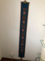 Handgearbeiteter Gobelin-Glockenzug  - Blau - 147 x 18 cm